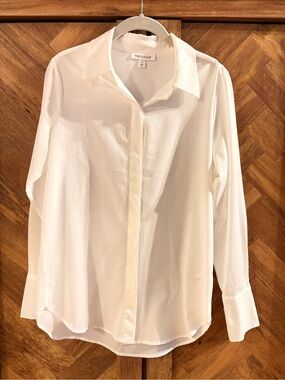 Prologue Women's Ivory Button-Front Collared Blouse